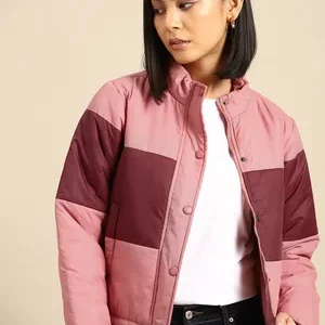 all about you (Women Colourblocked Padded Jacket)